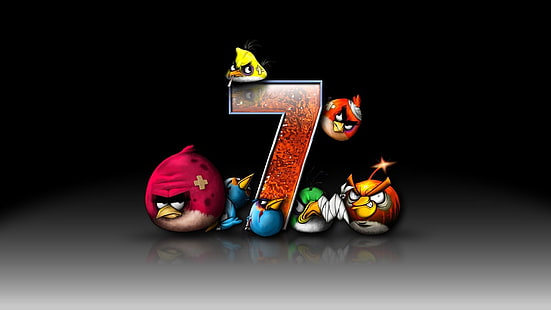 Angry Birds, Windows 7, HD обои HD wallpaper