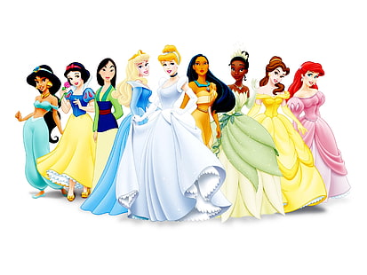 Всички анимационни филми на Queen Queen, илюстрация на принцесата на Дисни, карикатури,, красота, анимационни филми, кралица, HD тапет HD wallpaper