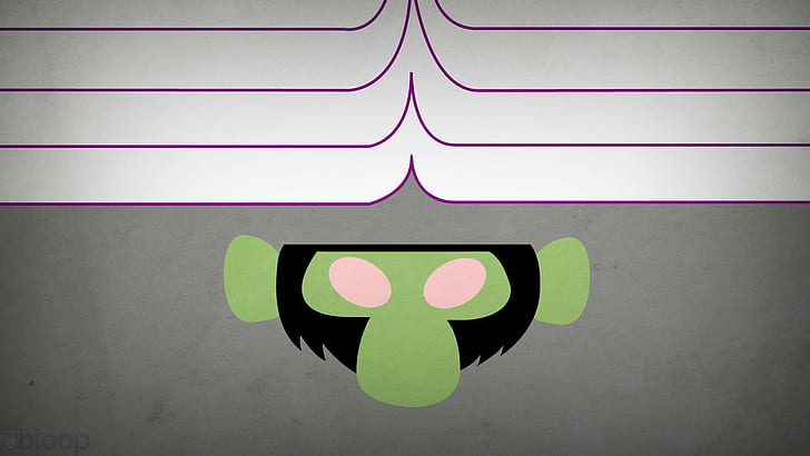 Mojo Jojo, Powerpuff Girls, Blo0p, kötüler, maymun, minimalizm, HD masaüstü duvar kağıdı