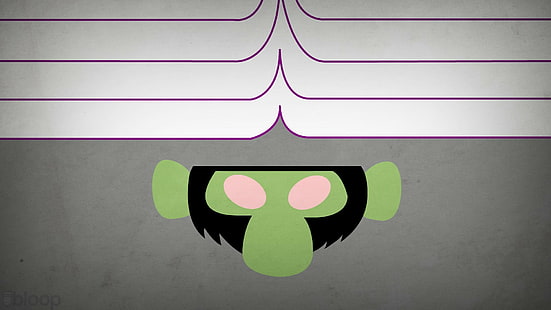 Mojo Jojo, Powerpuff Girls, Blo0p, злодеи, обезьяна, минимализм, HD обои HD wallpaper