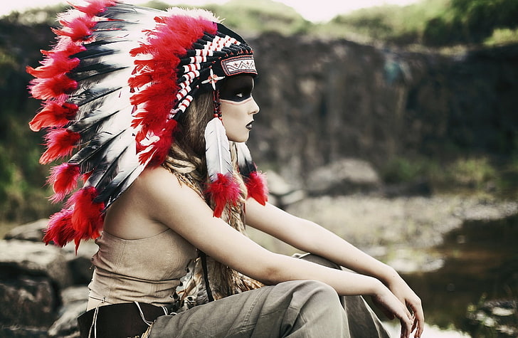 Native American Girl HD Wallpaper, fondo de pantalla de mujer nativa americana, niñas, salvaje, Fondo de pantalla HD