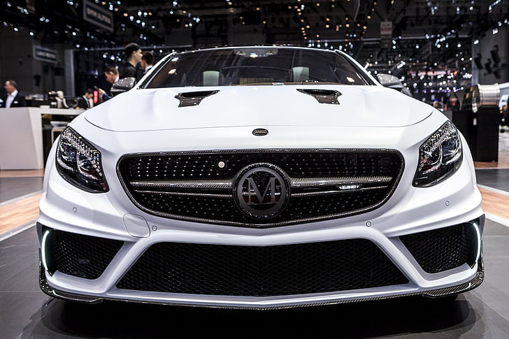2016, amg, cars, coupe, edition, geneva, mansory, modified, motor, platinum, s-class, s63, show, white, HD wallpaper