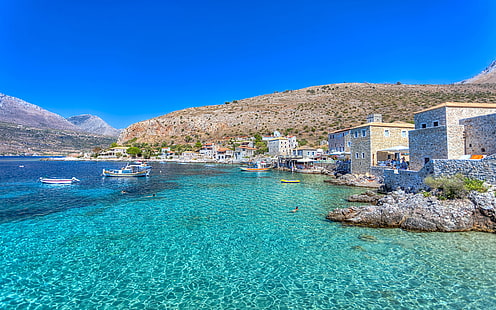 لايم ماني بيلوبونيز في اليونان خلفيات عالية الدقة للمياه البلورية الزرقاء للهواتف المحمولة والأجهزة اللوحية وأجهزة الكمبيوتر المحمول 3840 × 2400، خلفية HD HD wallpaper