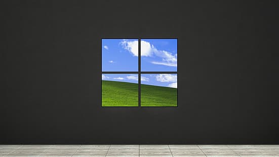 windows 11, Windows XP, минимализъм, тъмно, HD тапет HD wallpaper