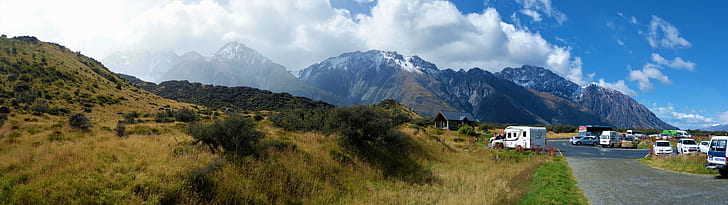 Selandia Baru, Gunung Cook, pegunungan, Wallpaper HD