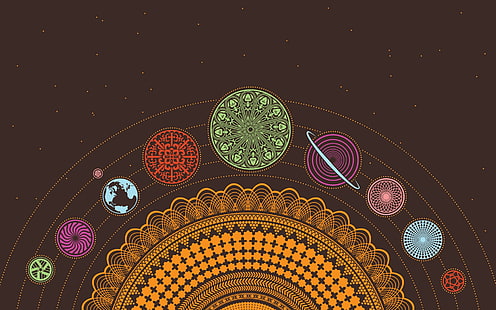 sistema solare pianeti terra schema psichedelico chakra esoterico 1920x1200 spazio pianeti arte HD, pianeti, sistema solare, Sfondo HD HD wallpaper