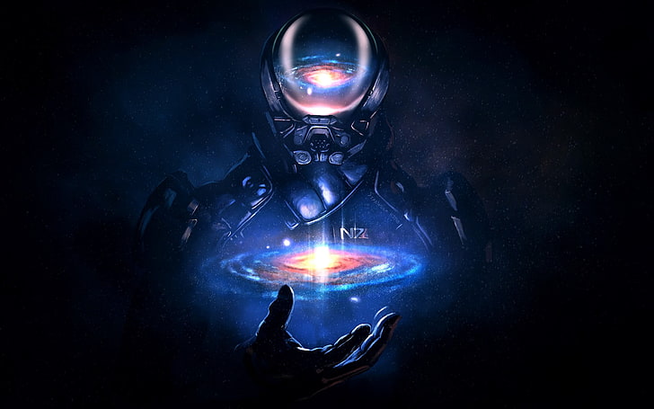 Mass Effect: Andromeda, Mass Effect, N7, fan art, video games, HD wallpaper