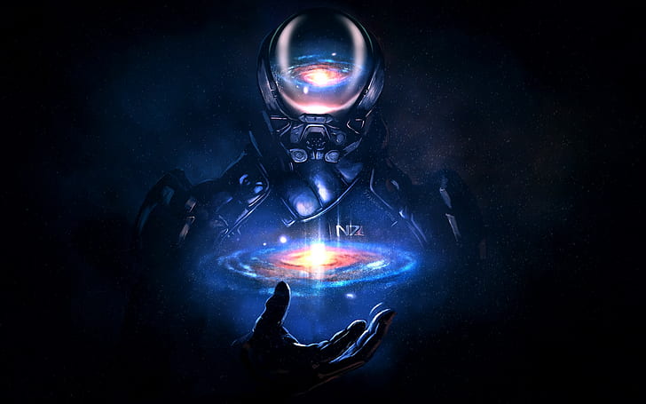N7, Mass Effect: Andromeda, fan art, jeux vidéo, Mass Effect, Fond d'écran HD