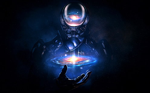 N7, Mass Effect: Andromeda, fan art, video game, Mass Effect, Wallpaper HD HD wallpaper