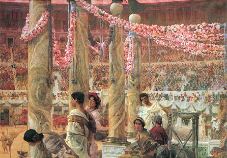 klasik sanat, Lawrence Alma-Tadema, Antik Roma, gül, HD masaüstü duvar kağıdı HD wallpaper
