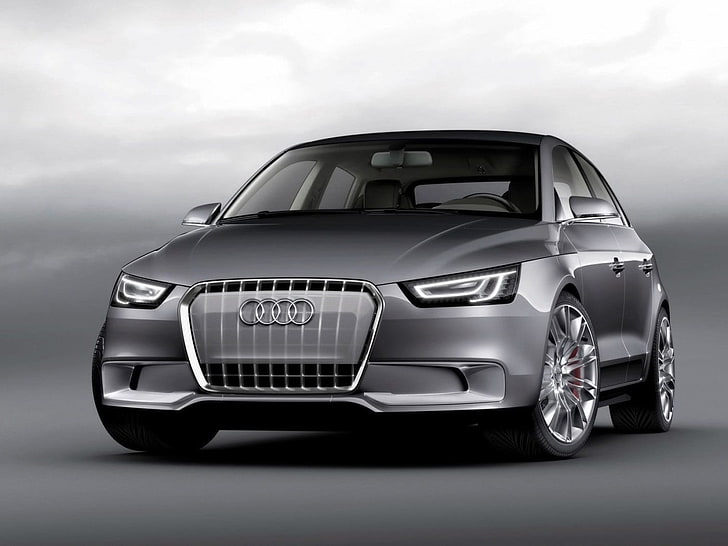 Audi A1 Sportback, grey Audi A-series sedan concept, Cars, Audi, sports, HD wallpaper