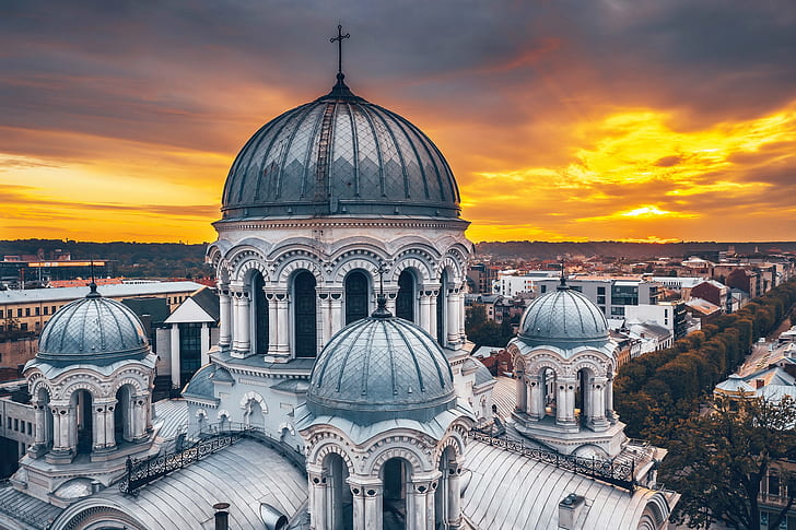 Katedralen, Litauen, Kaunas, HD tapet