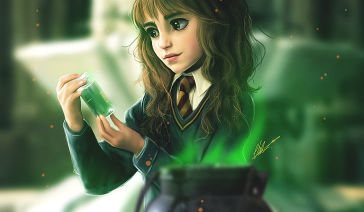 Harry Potter, Fan Art, Hermione Granger, HD tapet