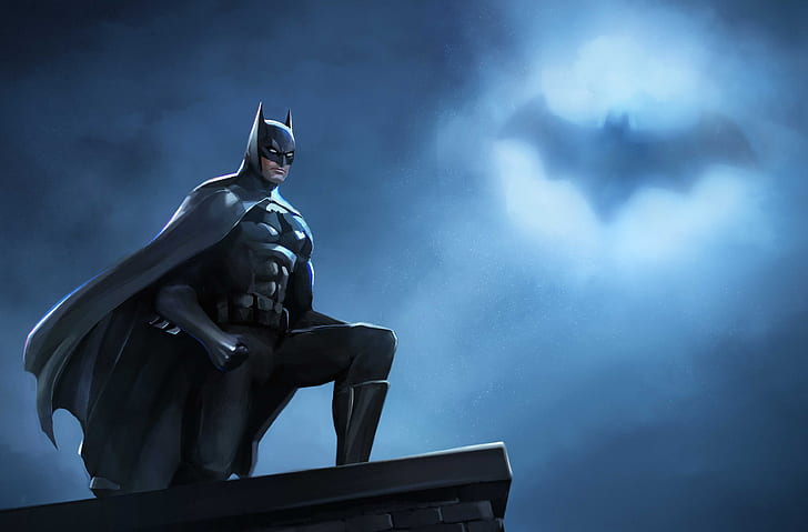 Batman, Bat-Signal, DC Comics, Wallpaper HD