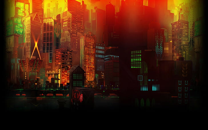 Stadtbild digitale Tapete, Stadtbild, Transistor, HD-Hintergrundbild