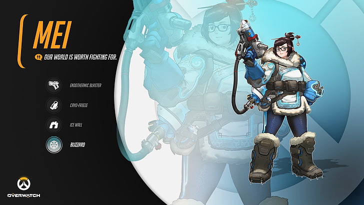 papel de parede de personagem de desenho animado mulher Mei, Blizzard Entertainment, Overwatch, videogame, Mei (Overwatch), HD papel de parede