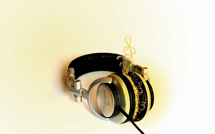 headphones, music, sony, HD wallpaper