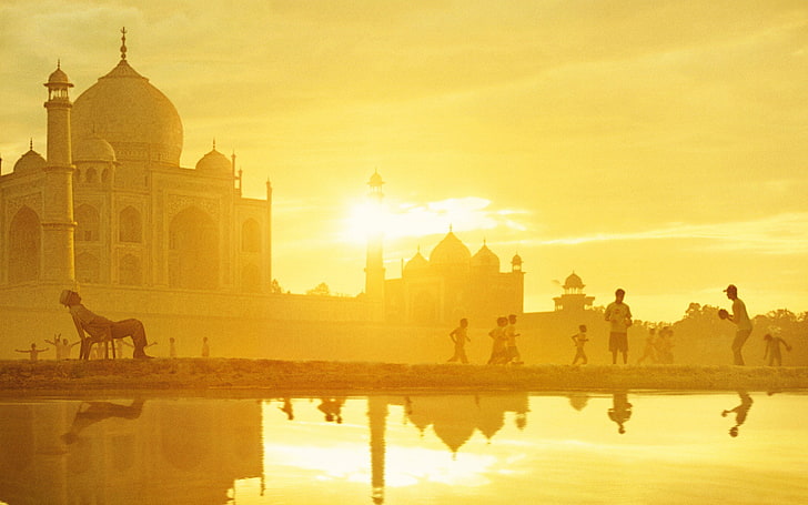 Indien, Welt, Taj Mahal, Wunder der Welt, hd, HD-Hintergrundbild