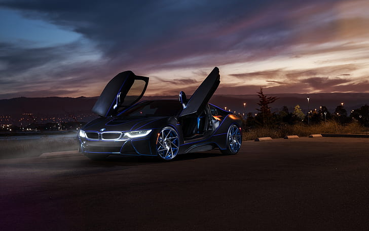Superbe nouvelle BMW i8, BMW i8, supercars, voitures de sport, muscle cars, Fond d'écran HD