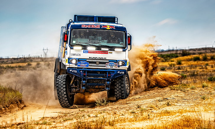 Rally, desierto, camión, vehículo, Kamaz, Fondo de pantalla HD