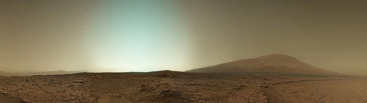 Keingintahuan, Mars, Layar Berganda, NASA, luar angkasa, Wallpaper HD