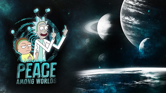 Peace Among Worlds illustration, TV Show, Rick and Morty, Morty Smith, Planet, Rick Sanchez, HD wallpaper HD wallpaper