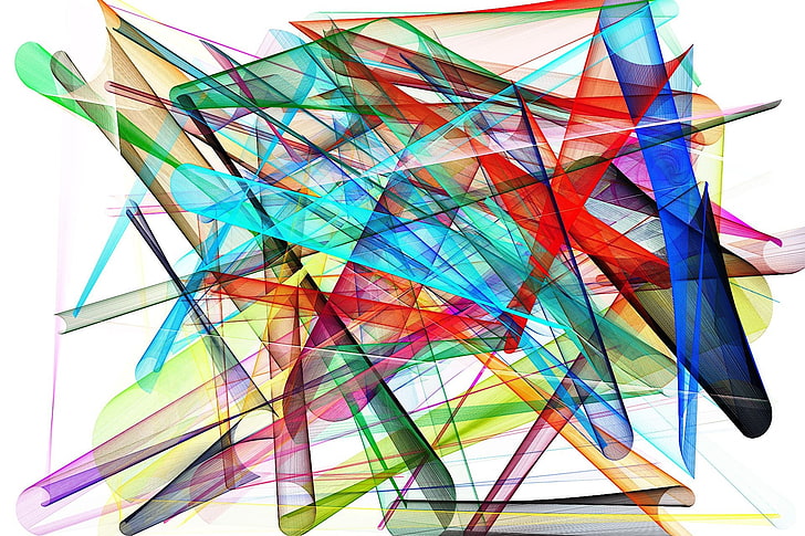seni digital, penuh warna, abstrak, Wallpaper HD