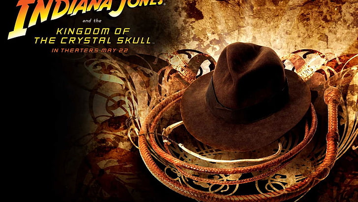 filmer, Indiana Jones och Kingdom of the Crystal Skull, logotyp, text, HD tapet