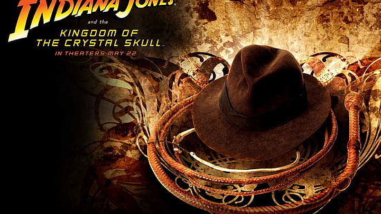 films, Indiana Jones et le royaume du crâne de cristal, logo, texte, Fond d'écran HD HD wallpaper