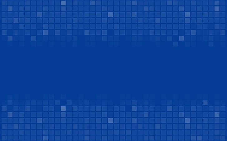 blue digital wallpaper, cubes, point, blue, light, HD wallpaper