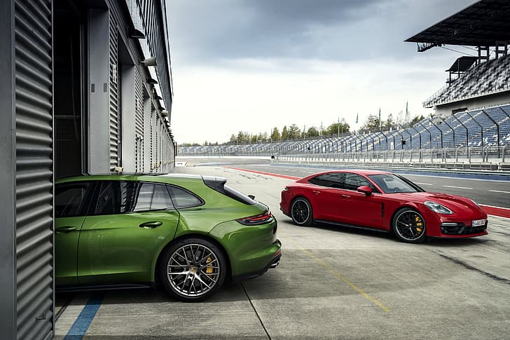 Porsche, boxes, 2018, Panamera GTS, Panamera GTS Sport Turismo, HD wallpaper