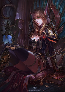 Blood Elf, Chenbo, Portrait Display, World of Warcraft, Tapety HD HD wallpaper