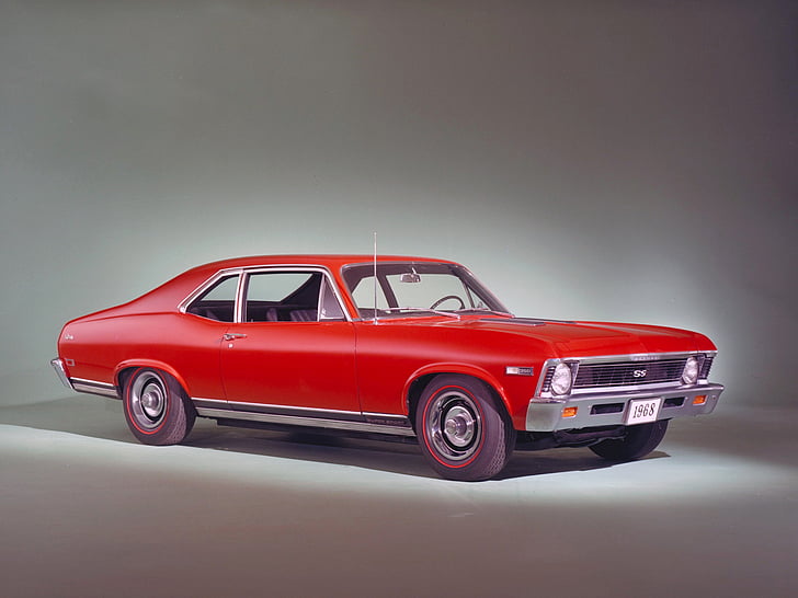 11427, 1968, 350, chevrolet, chevy, classico, coupé, muscle, nova, s s, Sfondo HD