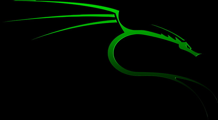логотип зеленого дракона, Kali Linux, Kali Linux NetHunter, Linux, HD обои