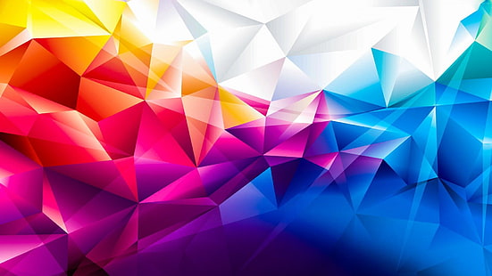 الألوان ، الملونة ، ثلاثية الأبعاد ، الهندسية، خلفية HD HD wallpaper