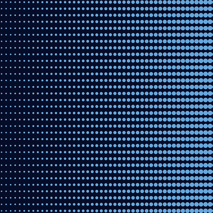 biru, latar belakang, gradien, kemunduran, Dots, Wallpaper HD