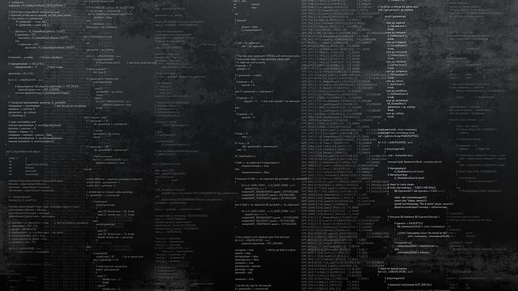 Code HD, black, black and white, code, hacker, matrix, HD wallpaper