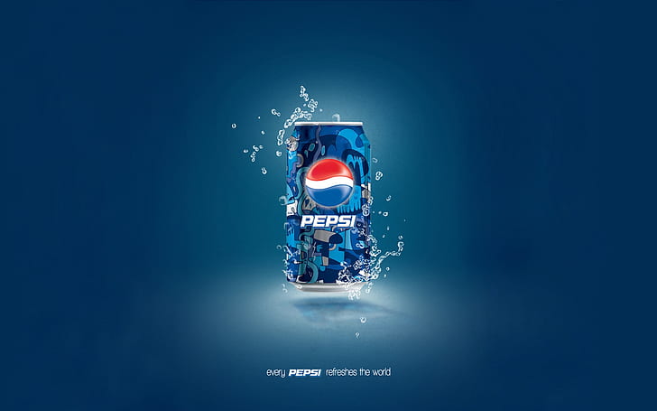 Pepsi-burk, läsk, pepsi, uppdatering, blå, HD tapet