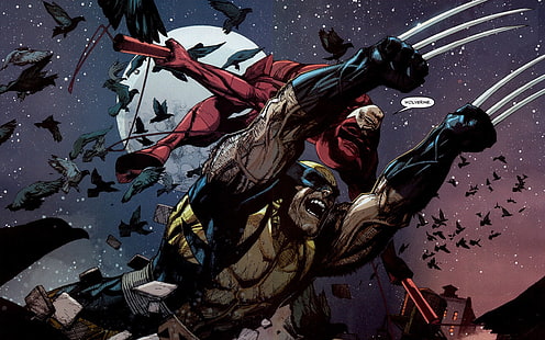 Wolverine illüstrasyon, Marvel Çizgi Roman, filmler, X-Men, Wolverine, Daredevil, çizgi roman, HD masaüstü duvar kağıdı HD wallpaper
