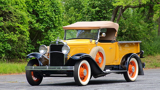 1930, шевроле, пикап, ретро, ​​грузовик, универсал, винтаж, HD обои HD wallpaper