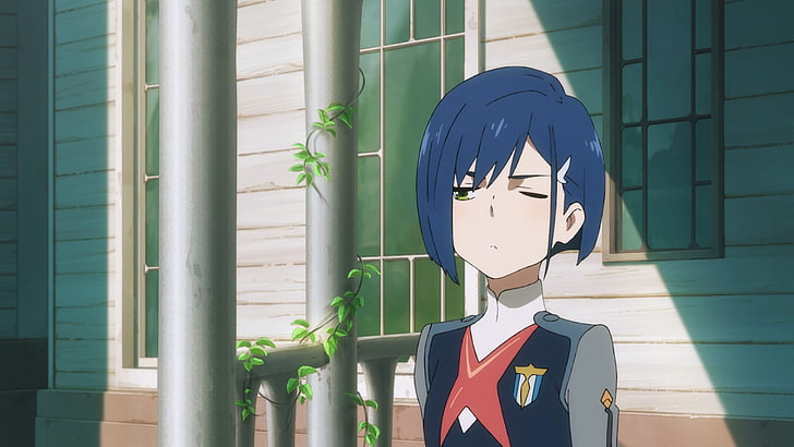Anime, Anime Girls, Ichigo (Liebling im FranXX), Liebling im FranXX, blaue Haare, HD-Hintergrundbild