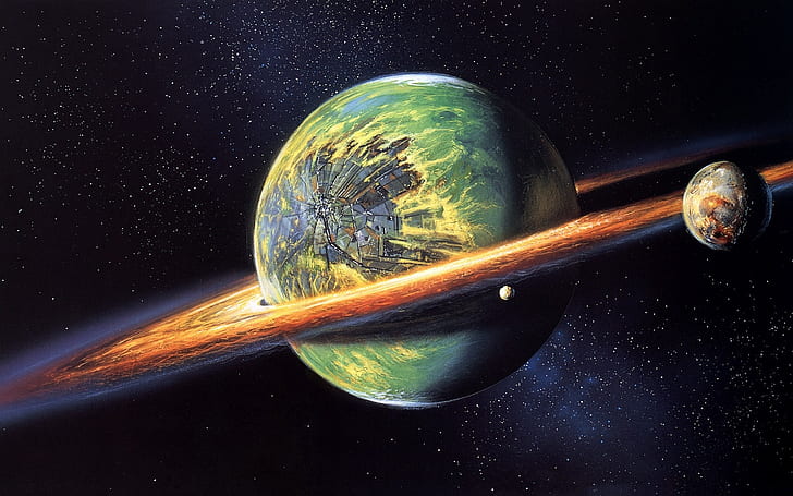 Suffered a collision of planets, Collision, Planet, HD wallpaper