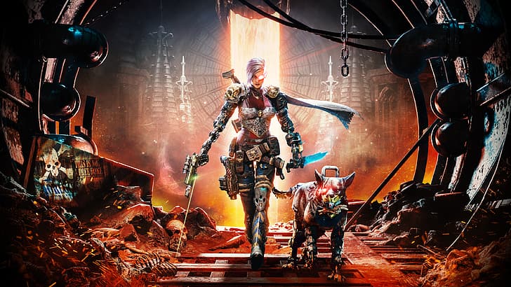 Necromunda: Hired Gun, Warhammer 40,000, video games, video game art, video game characters, HD wallpaper