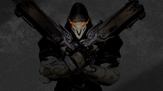 schwarz, Overwatch, Reaper (Overwatch), dunkel, HD-Hintergrundbild HD wallpaper