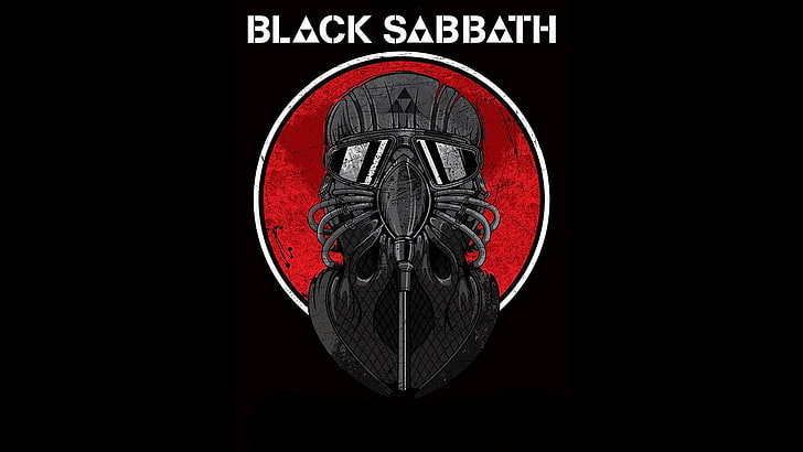 Logo Black Sabbath, musik, Black Sabbath, heavy metal, band, teks, latar belakang sederhana, latar belakang hitam, Wallpaper HD