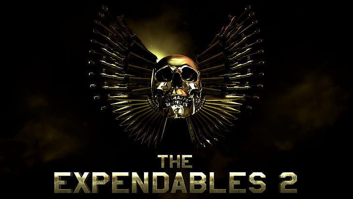 The Expendables, The Expendables 2, Gold, Movie, Skull, HD wallpaper