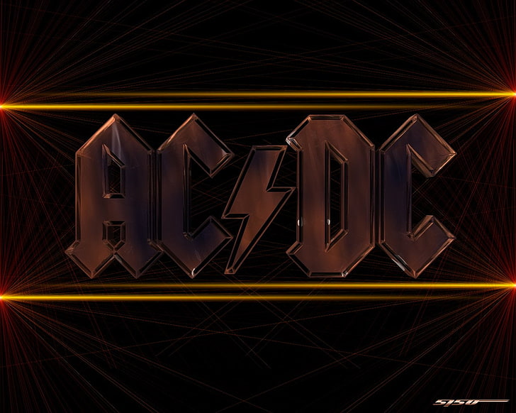 Logo della banda ACDC, banda (musica), AC / DC, Sfondo HD