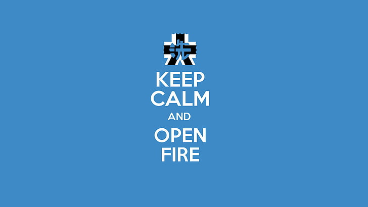 Keep Calm and Open Fire text, Anime, Girls und Panzer, HD wallpaper