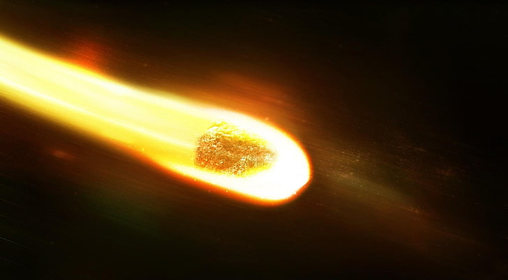 кометный скриншот, космос, метеор, скорость, разрушение, HD обои