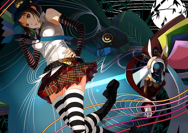 persona 4, marie, skirt, zettai ryouiki, anime style games, Anime, HD wallpaper